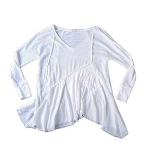Free People We The Free Comin In Hot Asymmetrical Tunic White Size Small